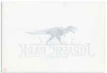 Original ''Jurassic Park'' Production Sketch Created in Development for the 1993 Film -- Drawing Shows a T-Rex With the Tag Line, ''They're Real!''